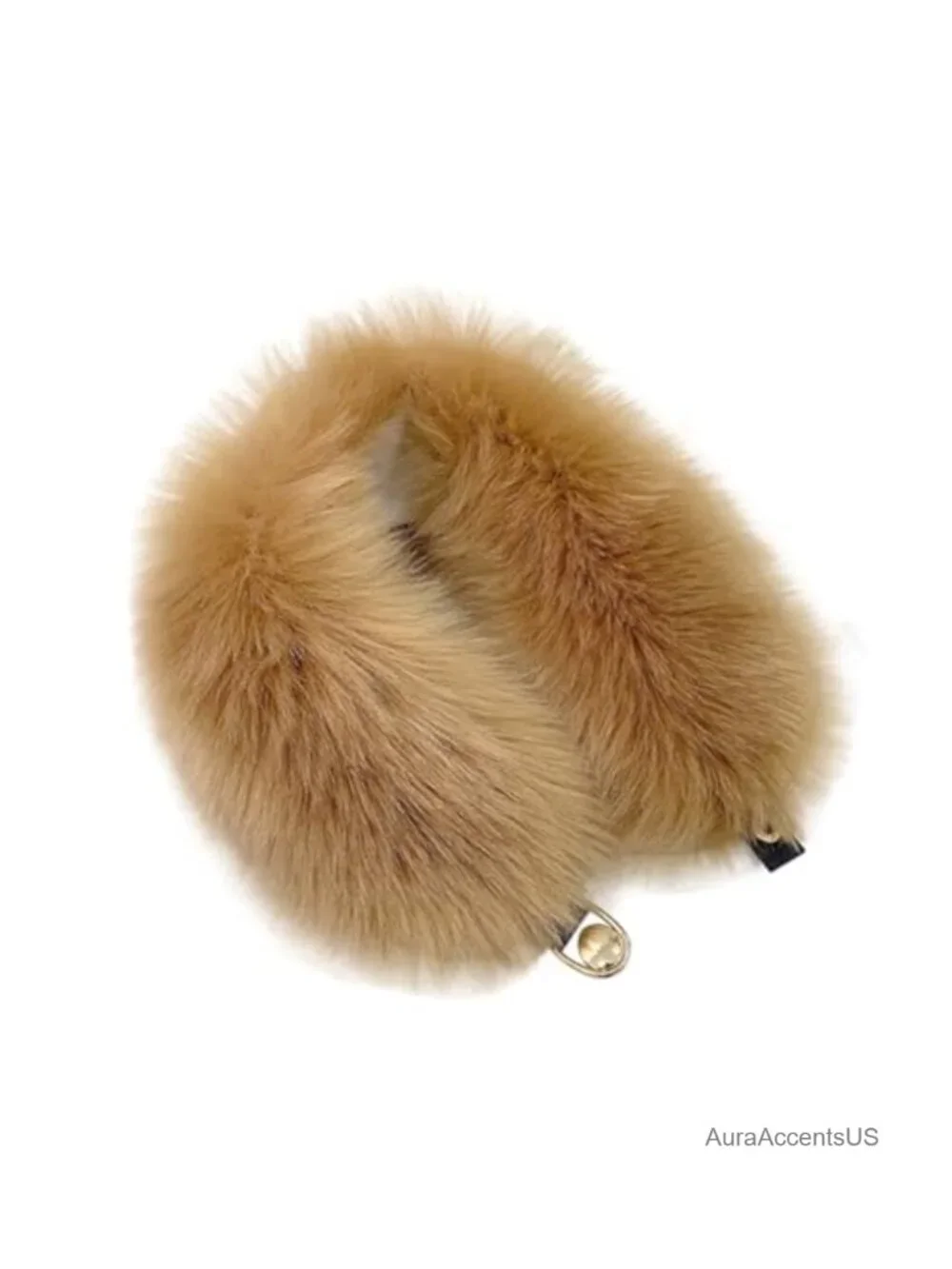 Faux Fur Collar Neck Warmer Scarf Wrap Detachable Fluffy Winter Scarf with